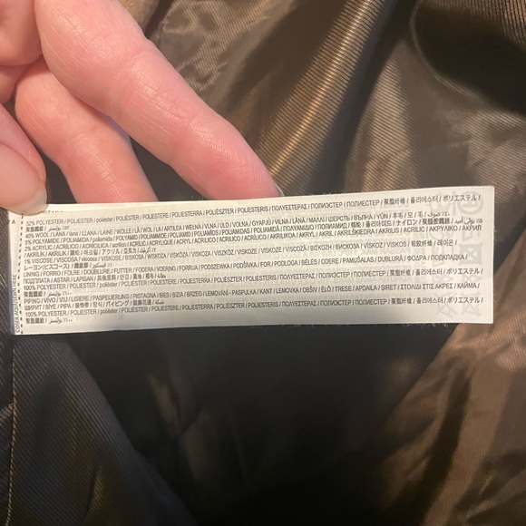 NWT Mango Dali Tan Double-breasted wool coat M - Picture 9 of 9